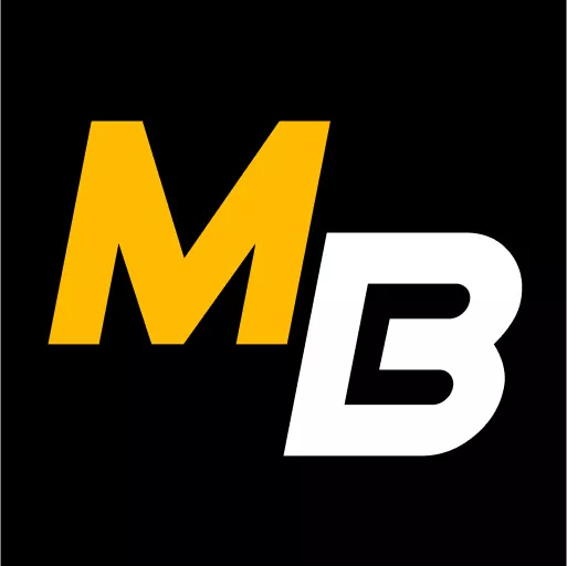 Логотип MB на черном фоне